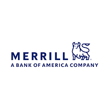 Merrill logo with a bull symbol and the text 'MERRILL, A BANK OF AMERICA COMPANY'