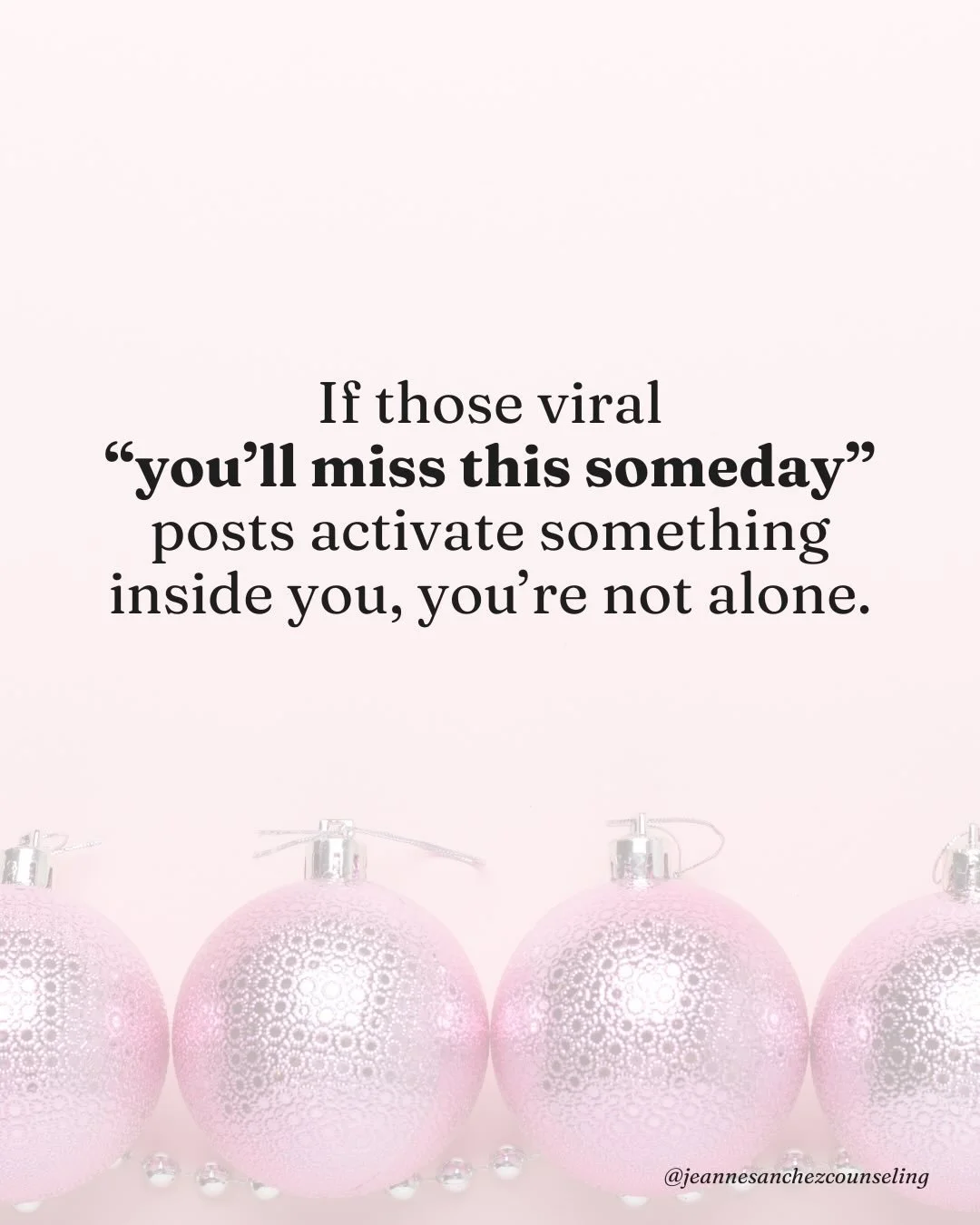 You&rsquo;ve probably seen those posts floating around lately &mdash; the ones that say something like:⁣
⁣
&ldquo;When I was 30, all I wanted for Christmas was silence and sleep&hellip; and now at 80, I&rsquo;d give anything for the noise and mess ag
