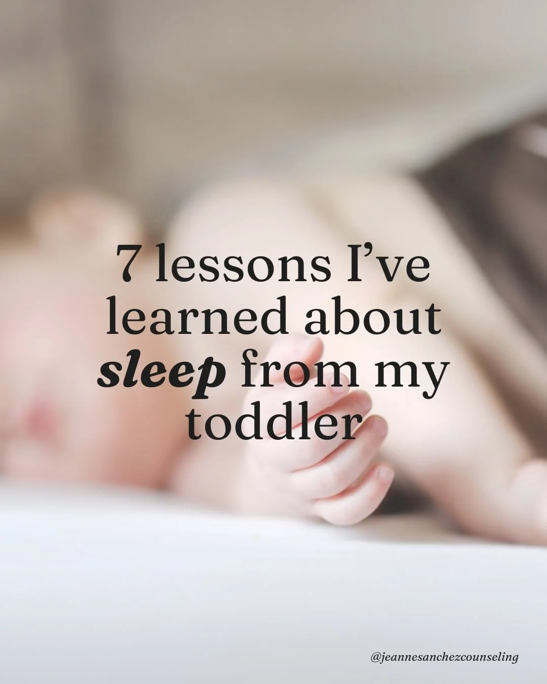 Sleep has been coming up a lot lately. In my therapy sessions, and in my own life after weeks of travel and being away from our usual routines.⁣
⁣
Watching my toddler fall asleep has been a reminder that rest isn&rsquo;t something we can demand from 