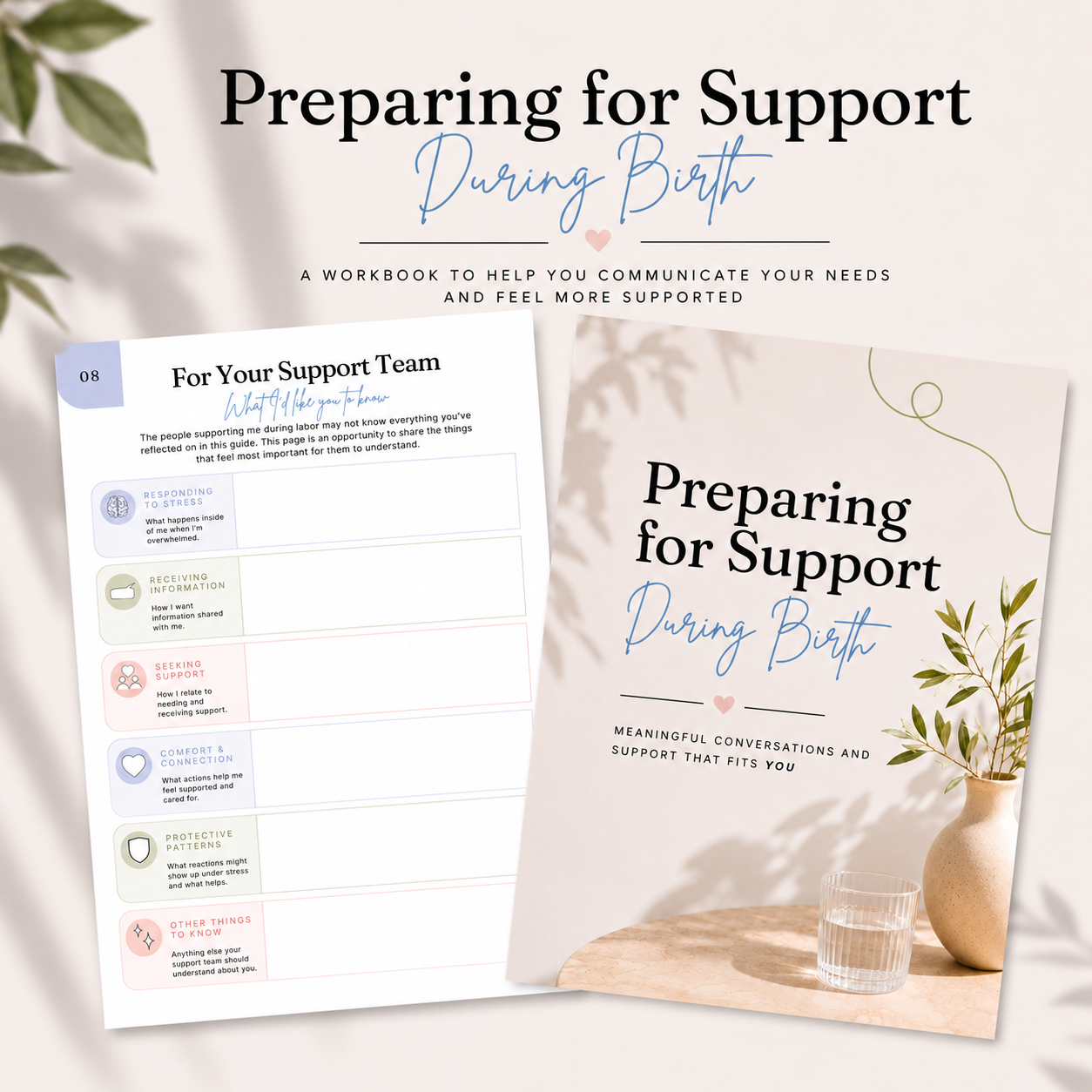 Preparing for Support During Birth Reflection Workbook