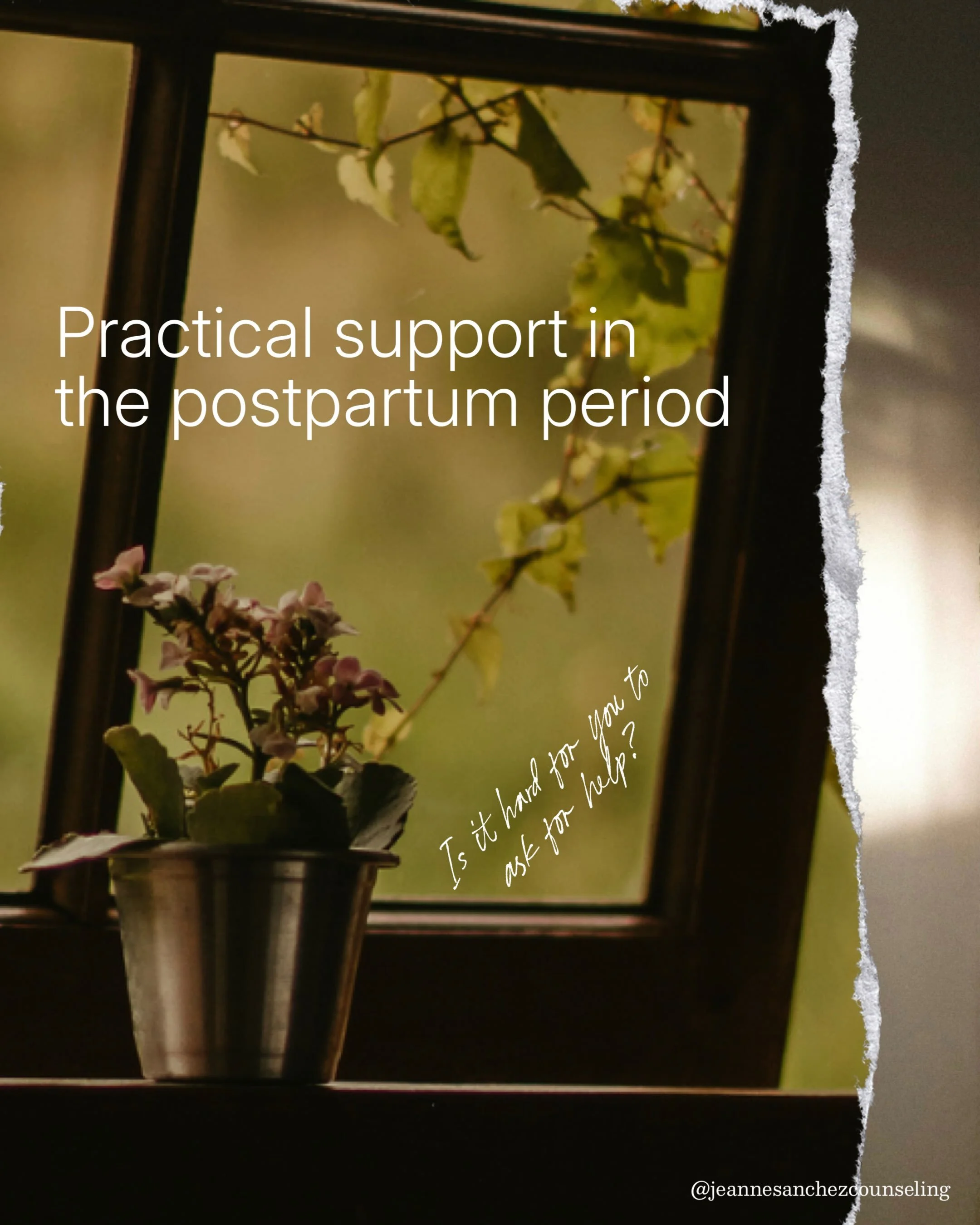 Asking for help can be surprisingly vulnerable, especially if you&rsquo;re used to being the capable one.⁣
⁣
Practical support is one of Jane Honikman&rsquo;s 9 Steps to Wellness, and preparing for postpartum can include practicing how to ask for and