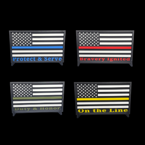 Thin Line Flag Tabletop Display