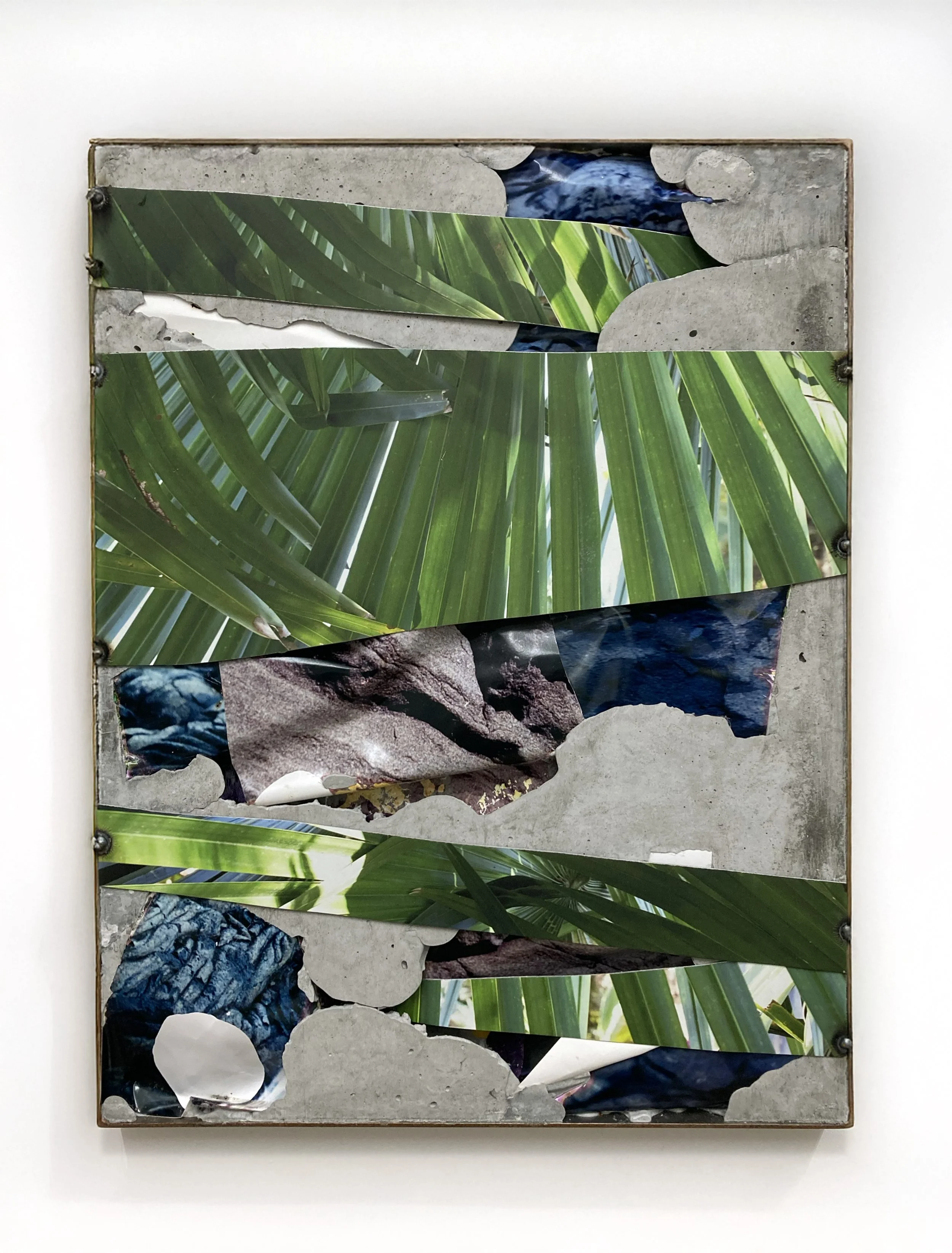 Lava Palms (Steel & Concrete), 2025
Unique C-prints, UV prints on steel, concrete, custom steel frame, 26" x 20" x 1.5"