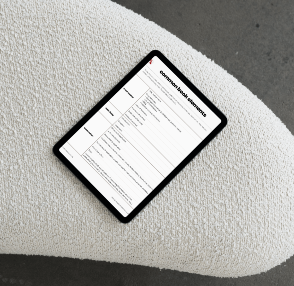 Common Book Elements