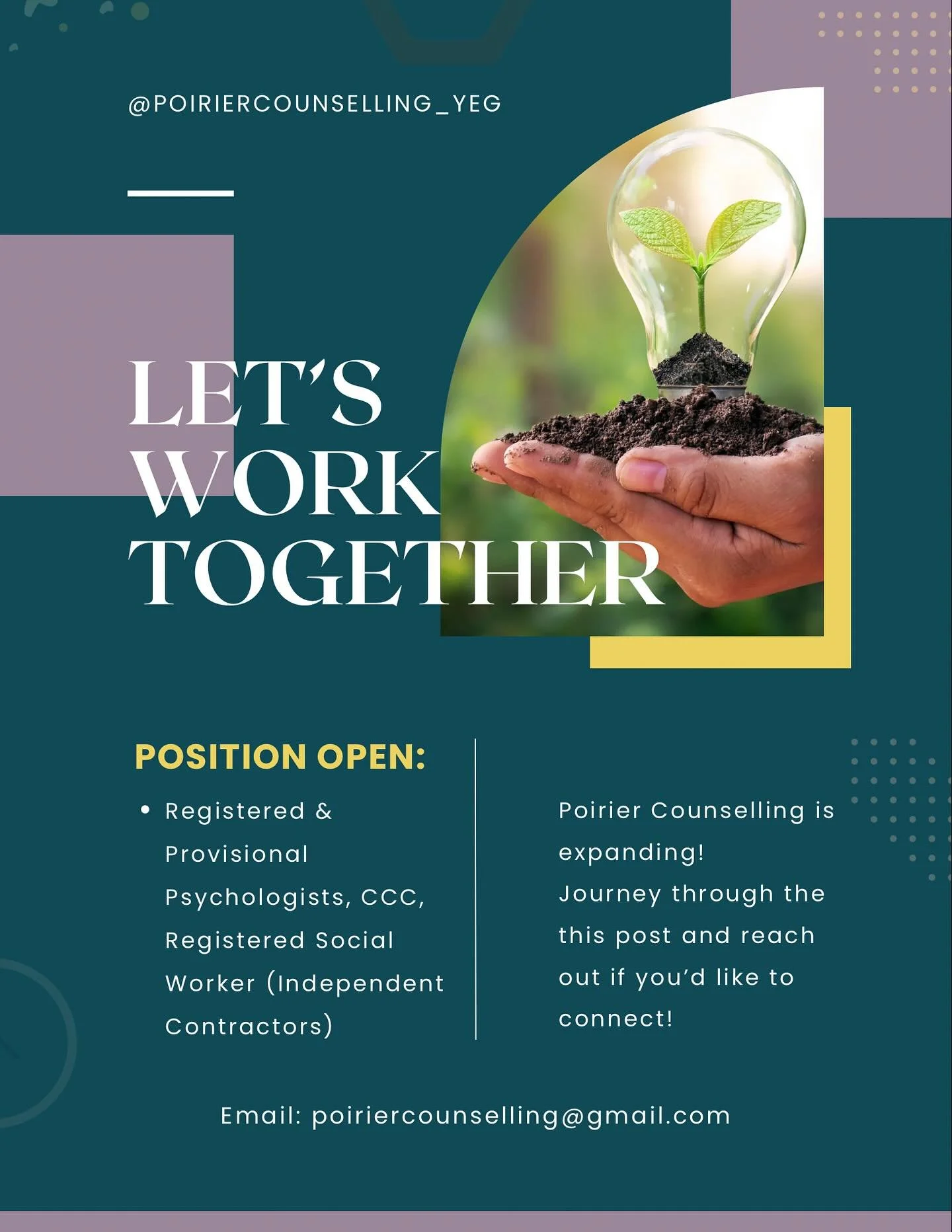 🎉Poirier Counselling is Expanding!🎉