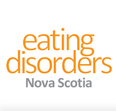 Text read 'eating disorders Nova Scotia' in orange and gray.