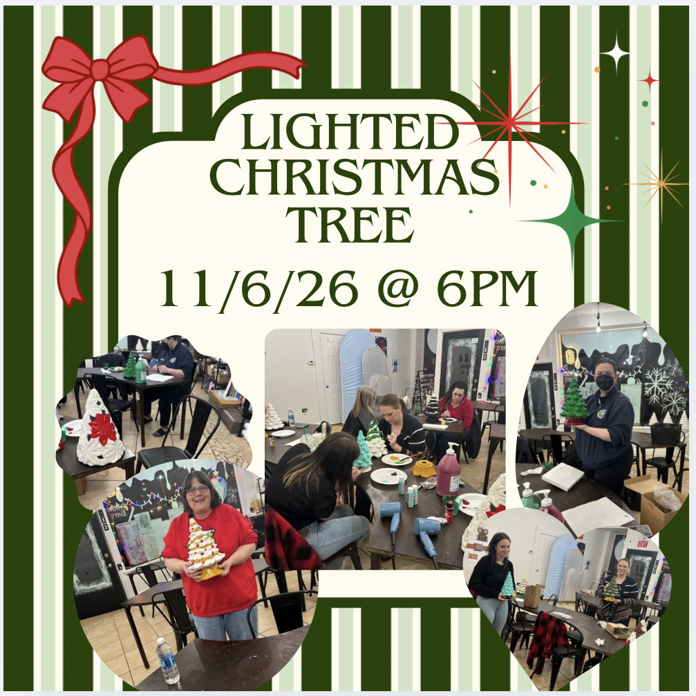 Lighted Christmas Tree Workshop 🎨 11/6/26 @6pm