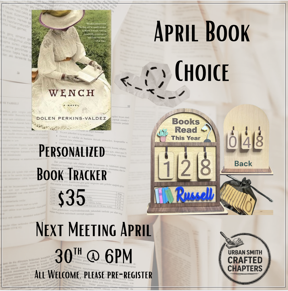 Crafted Chapters Book Club 4/30/26 @6pm