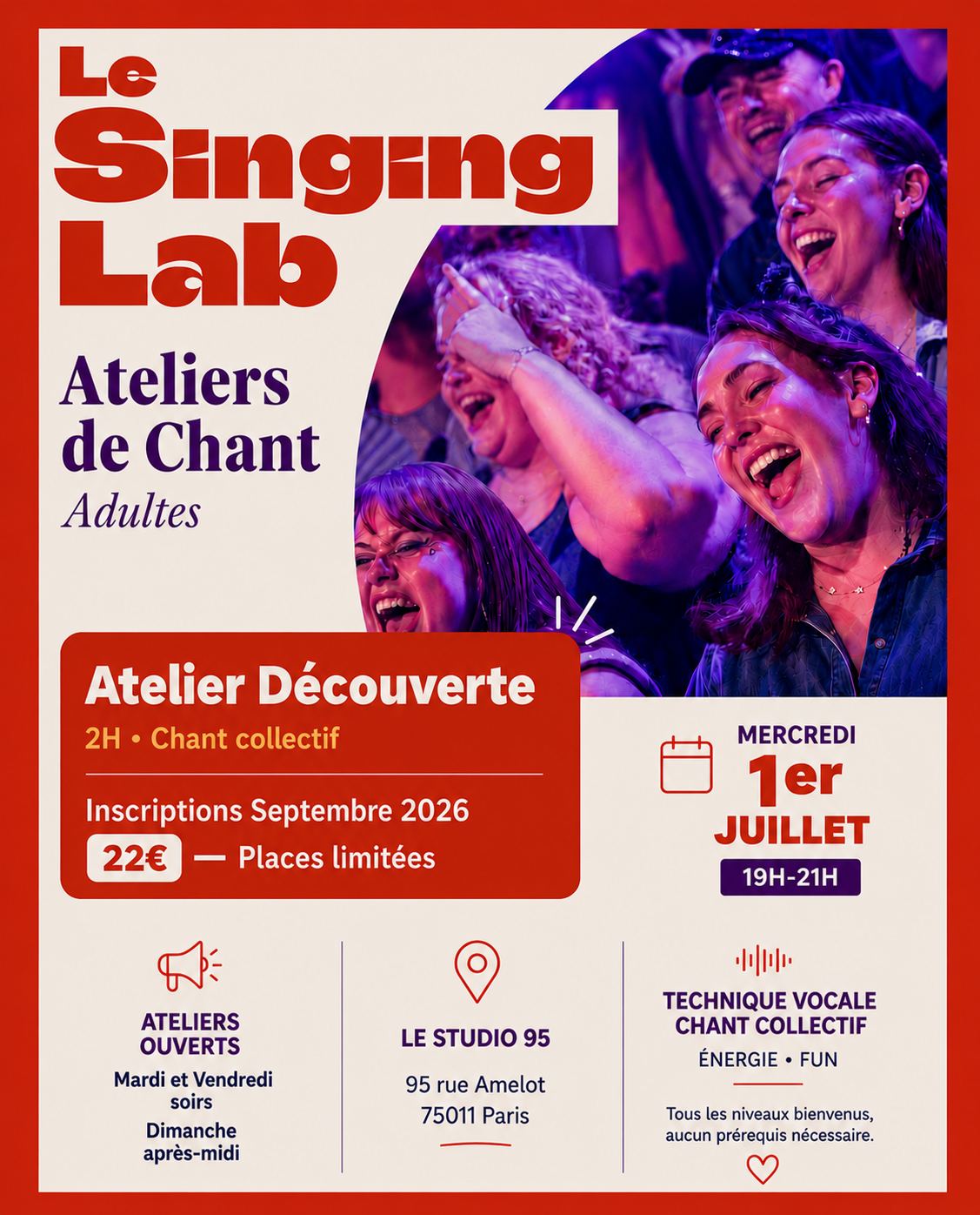 Atelier Découverte Paris Mercredi 1er Juillet - 19h à 21h