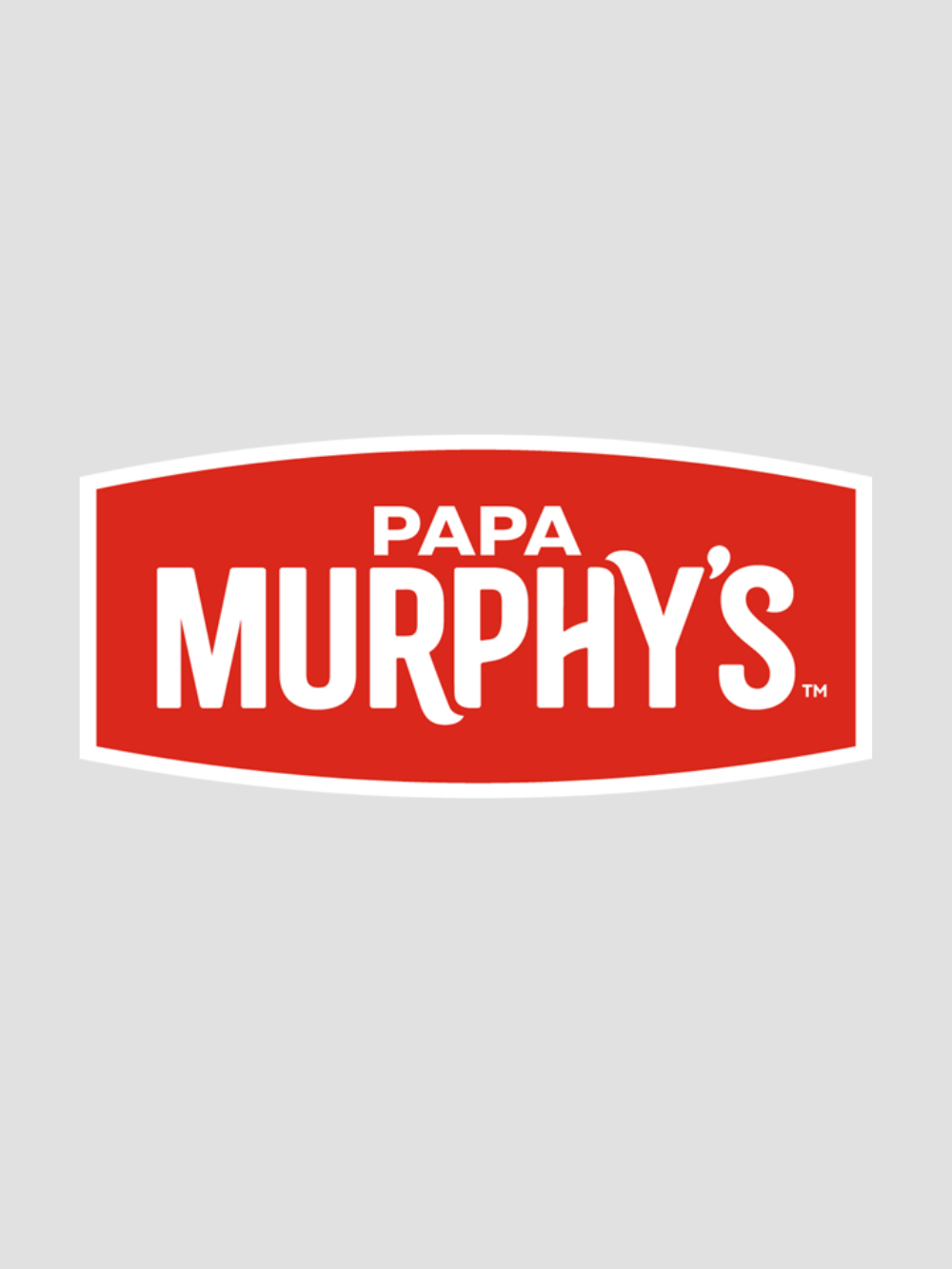 The logo of Papa Murphy's pizza chain with red background and white text.