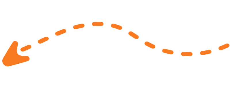 Orange dashed arrow pointing to the bottom left.