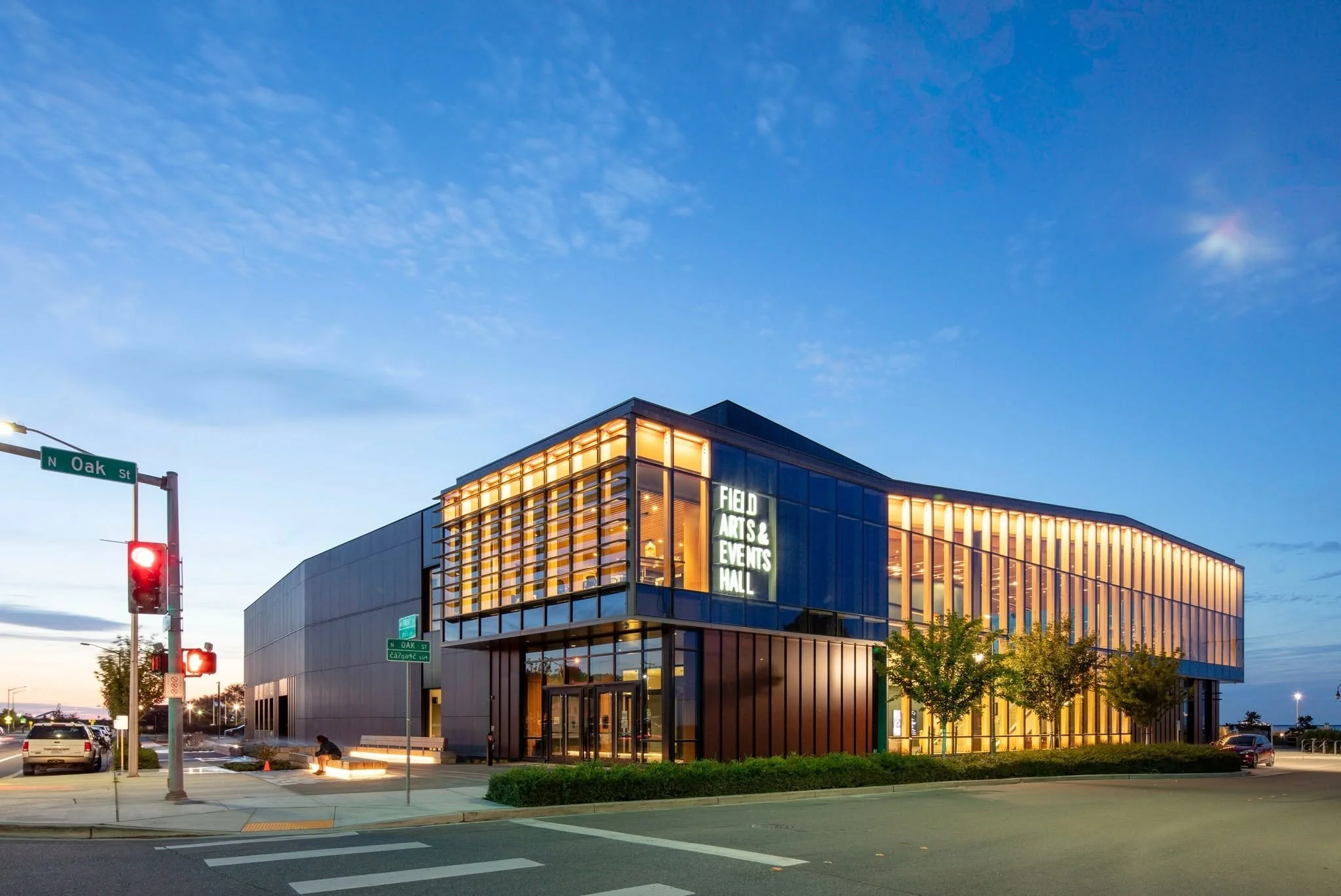 An exterior shot of Field Arts & Events Hall in downtown Port Angeles, WA.