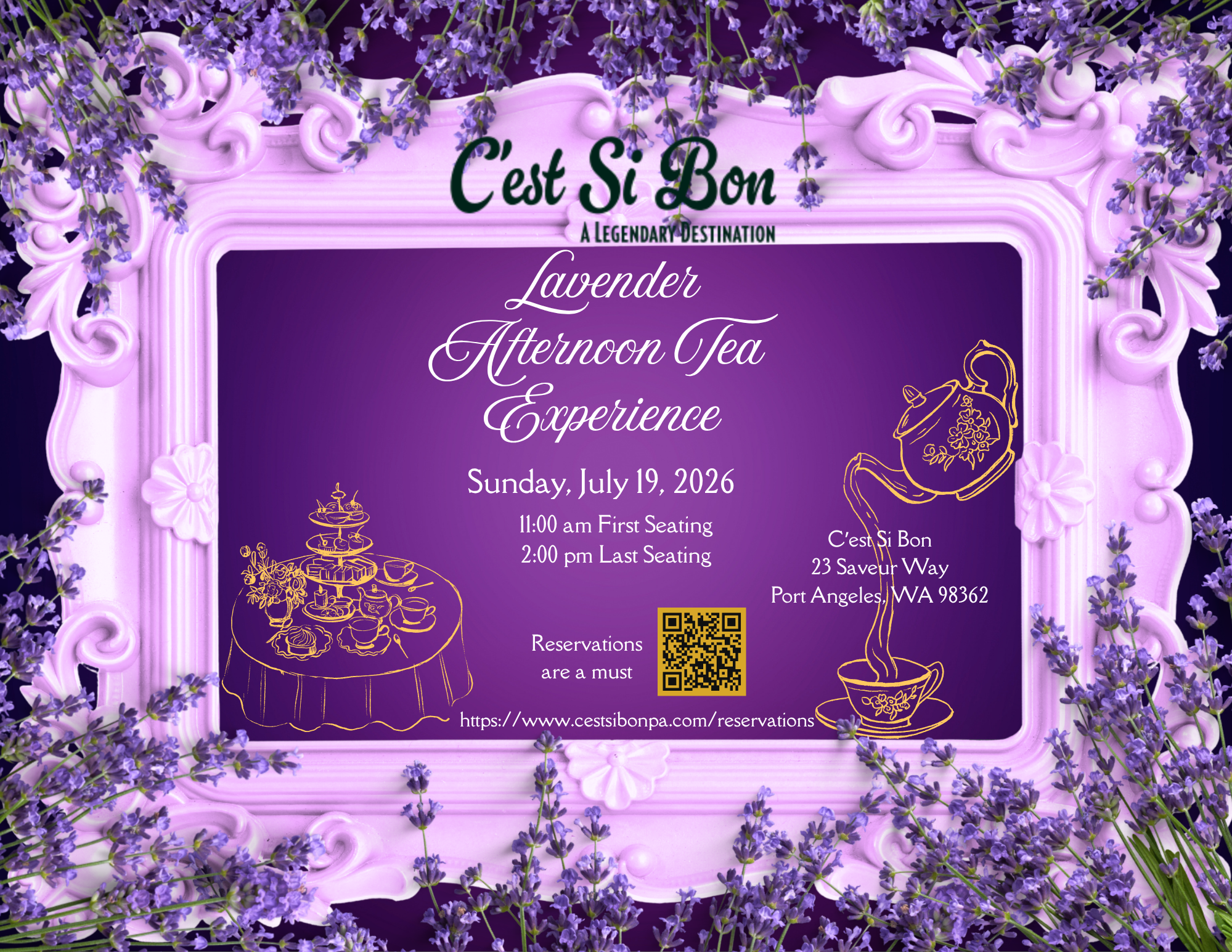 Lavender Afternoon Tea Experience at Cest Si Bon