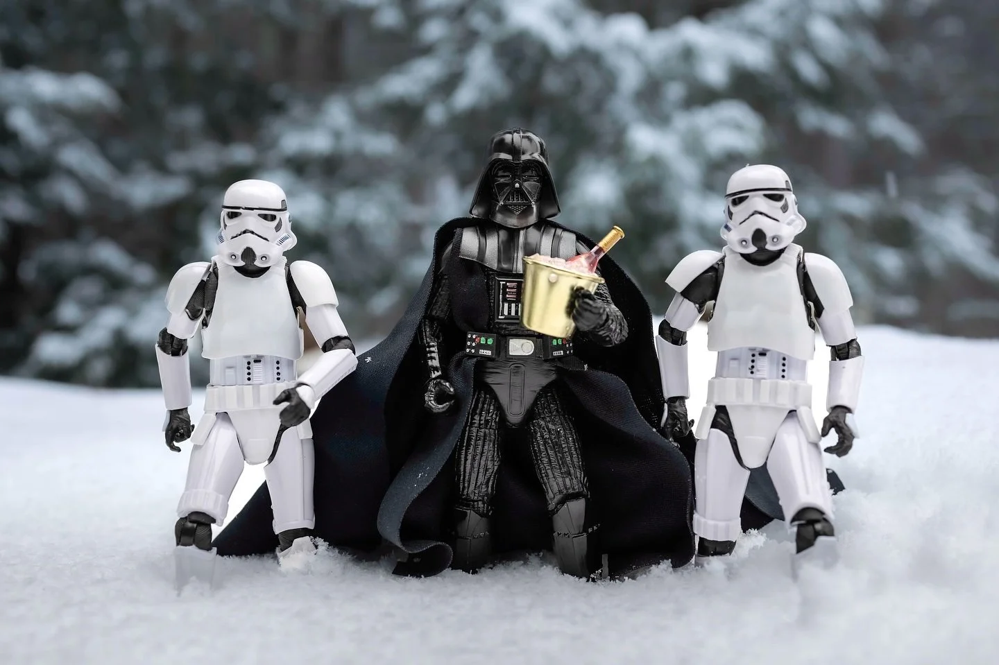 Happy New Year from Darth Vader! Time to pop bottles! #starwars @starwars
