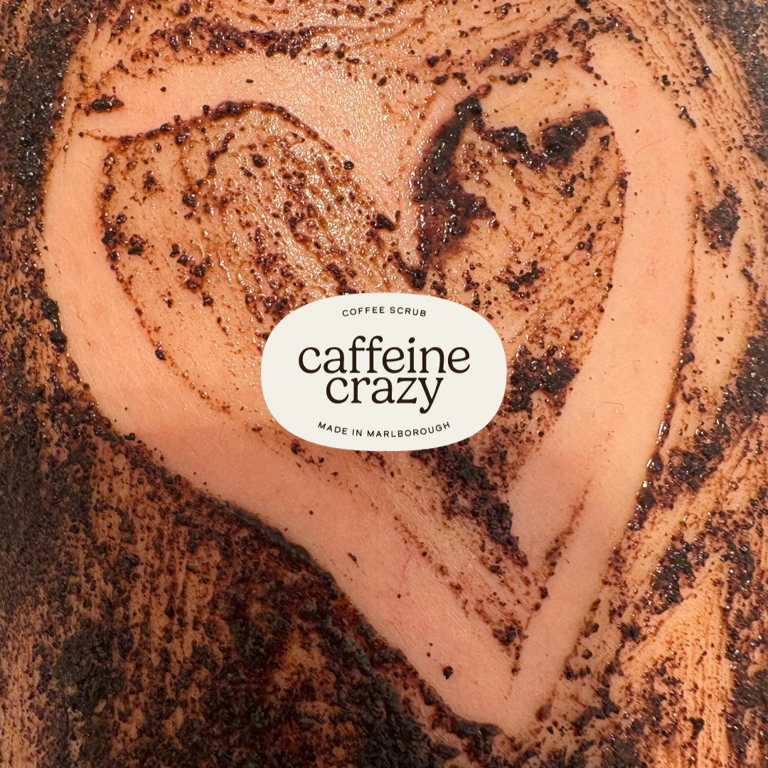 Coffee Scrub on legs caffeine crazy