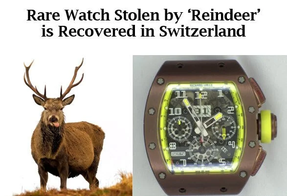 Rare Watch Stolen by ‘Reindeer’ is Recovered in Switzerland