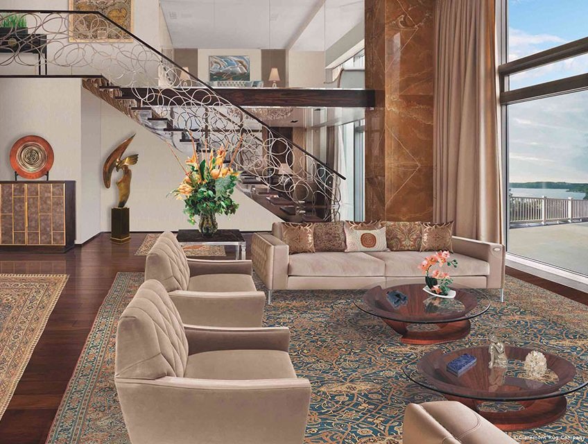  "Art Level Antique Oriental Carpets Have the Presence To Add Intimacy and Grace to Voluminous Interior Spaces"