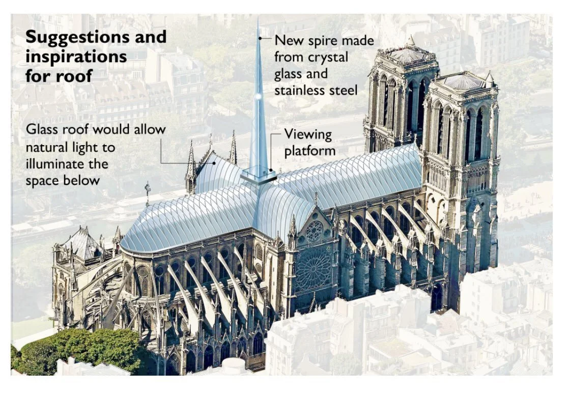 Foster + Partners pitches new Notre Dame spire as competition heats up
