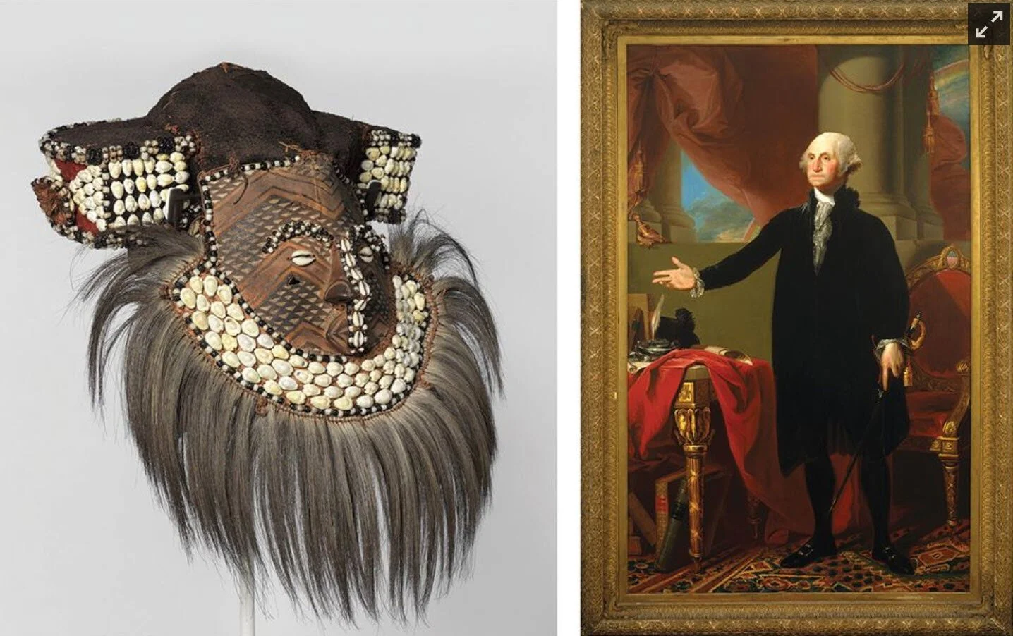 Face-off with a founding father: Brooklyn honours African art by placing it amidst its other collections