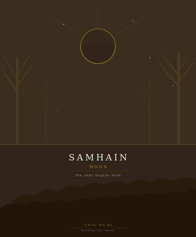 •	Samhain Moon — Walking the Wheel Guide 1