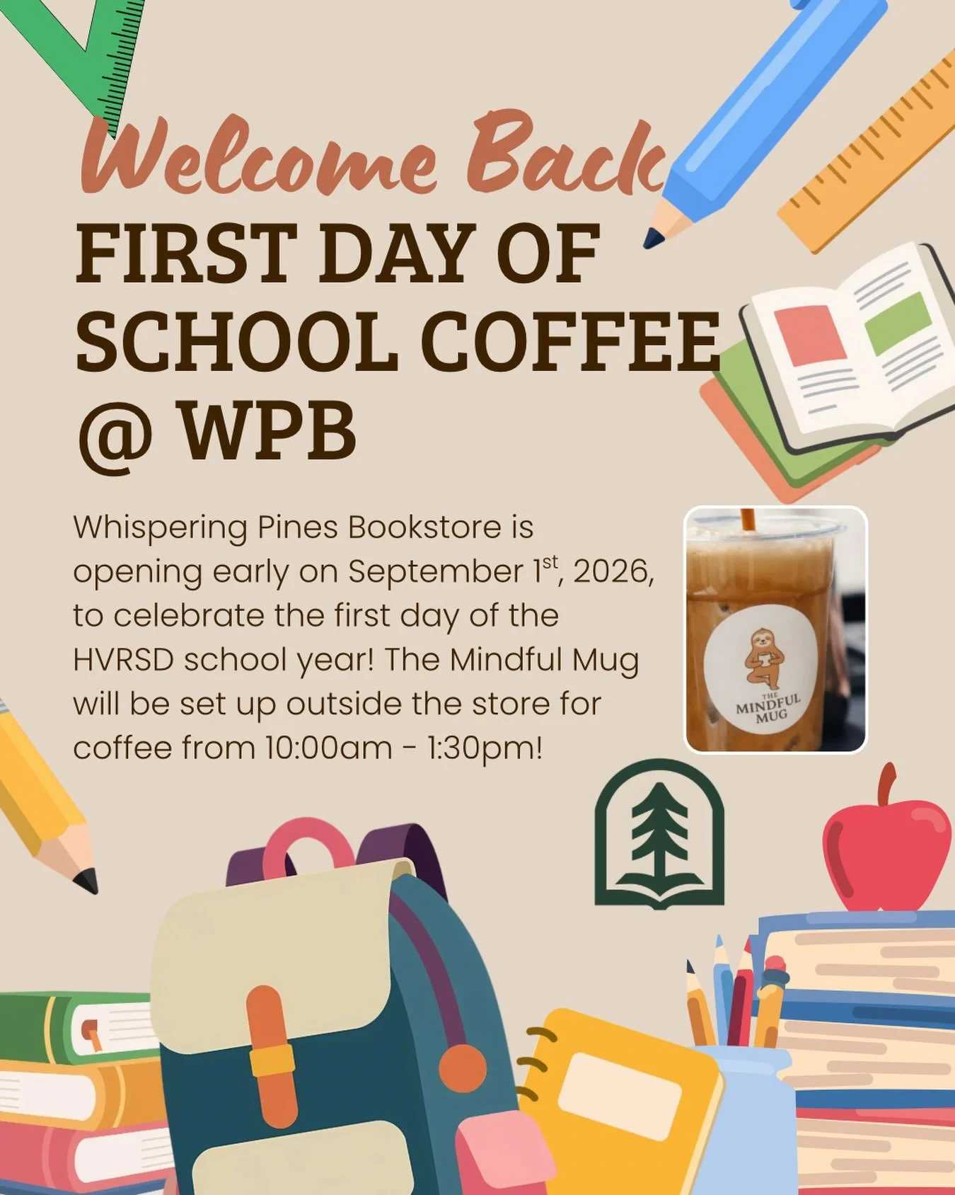 Come walk downtown Pennington Borough for early hours on Tuesday, September 1st, to celebrate the beginning of the school year. @themindfulmugnj will be set up outside the store for coffee purchases from 10:00am-1:30pm. Store hours will be 10:00am-4: