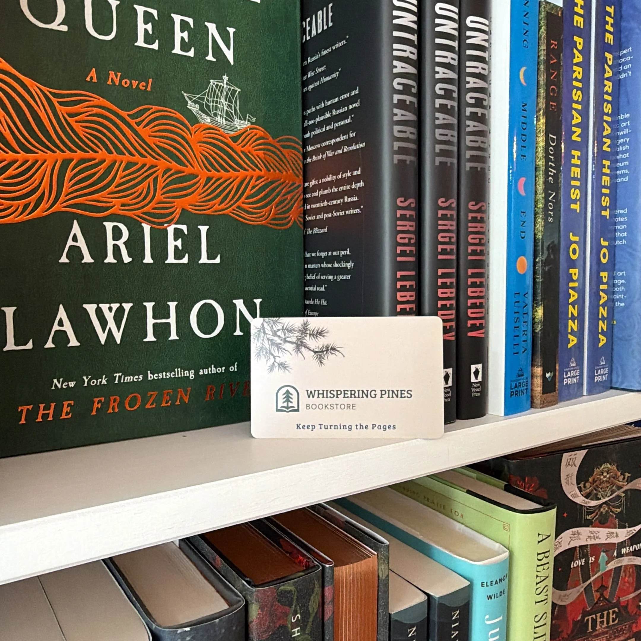 Did you know we sell gift cards? Buying a book for someone you want to show your appreciation to is a difficult thing to do. Grab some bookish merch (candles, mugs, hats, and apparel) and add a Whispering Pines Bookstore gift card and you have the pe