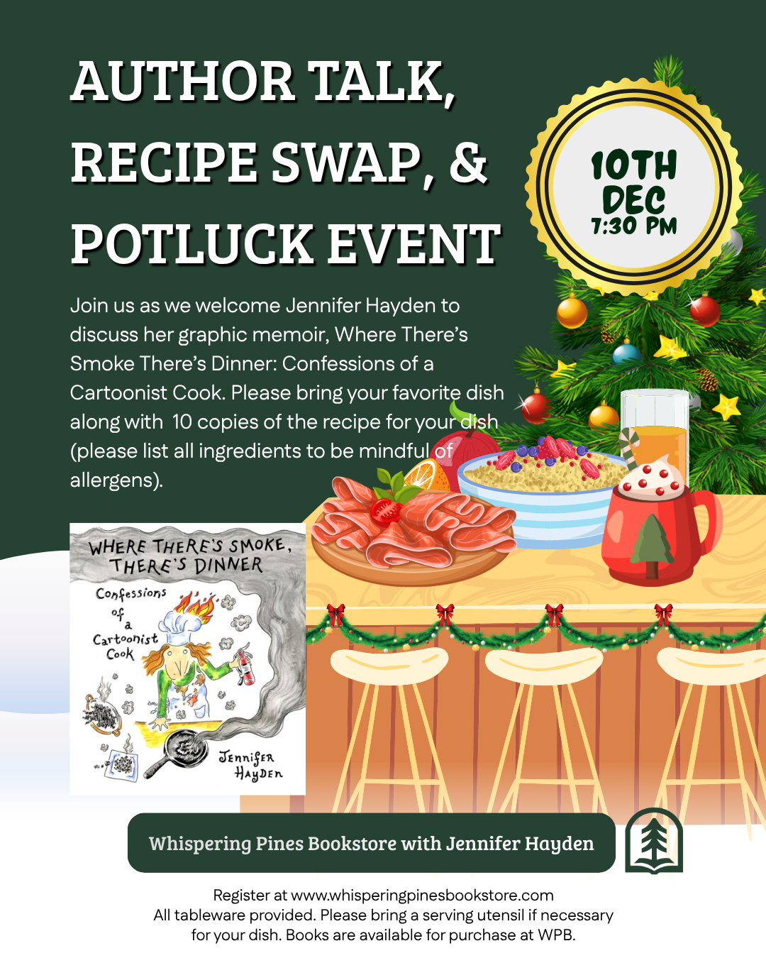Recipe Swap and Potluck Author Event: Jennifer Hayden
