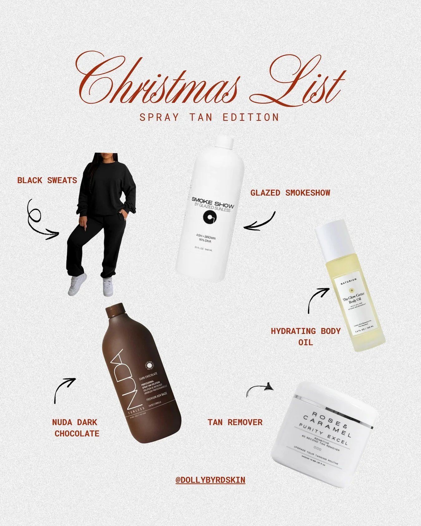 *In Mariah Carey&rsquo;s whistle tone* ITS TIME!
I&rsquo;m a biiig Christmas girlie. I love the snow and the lights and the smells. The FOOD. The day after Halloween I have my Christmas music on 🫣

Glazed Smokeshow and Nuda Dark Chocolate are both g