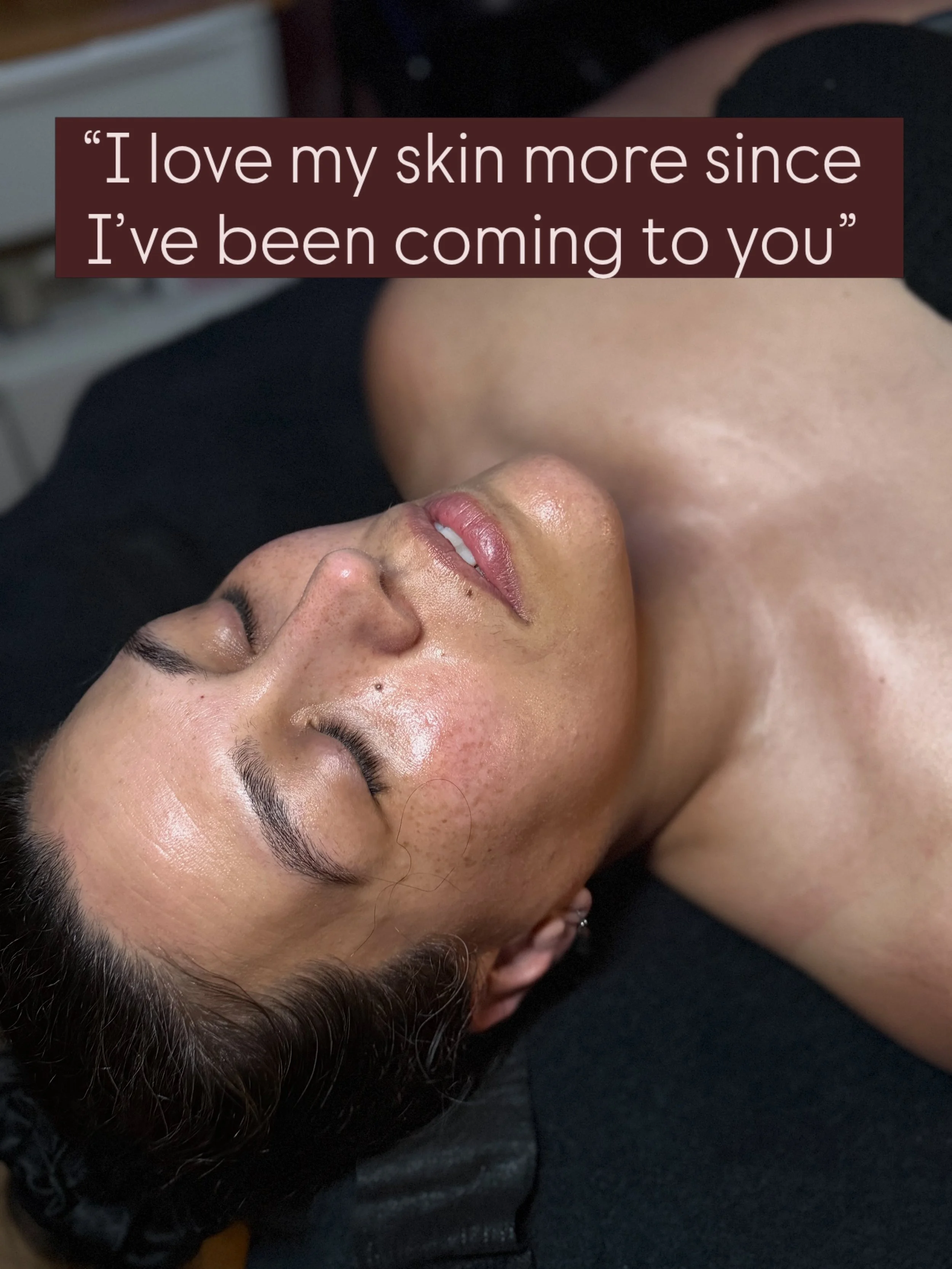 It&rsquo;s moments like this that fill my cup. 

Helping people fall in love with their skin and create a ritual of self-care they genuinely look forward to- there&rsquo;s nothing better. 

My goal is for my clients to leave feeling confident, relaxe