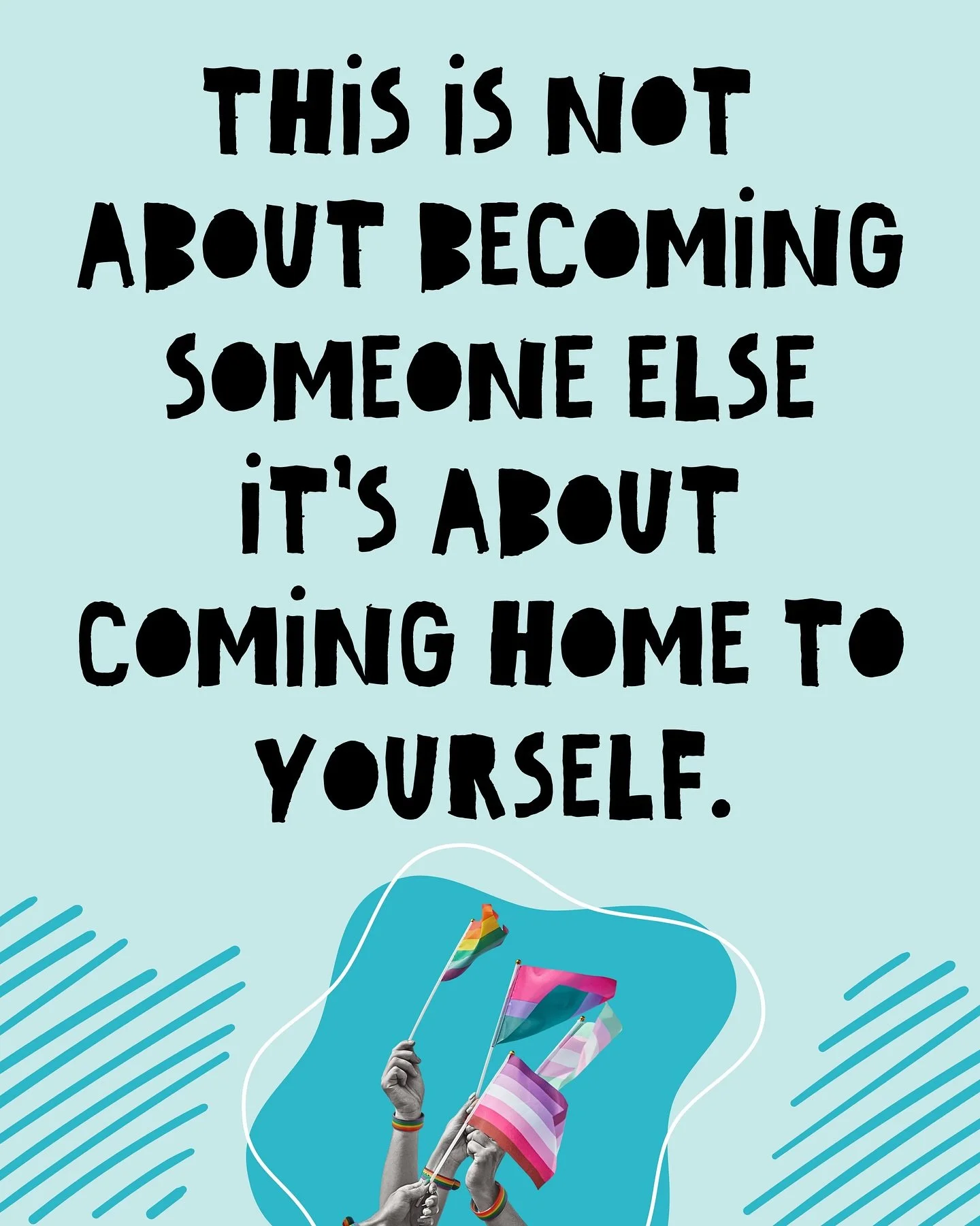 ✨ Coming home to yourself is an act of courage. ✨

Peer support isn&rsquo;t about changing who you are &mdash; it&rsquo;s about creating spaces where you can be fully you. 🌈 Whether you&rsquo;re queer, trans, disabled, or living with chronic illness