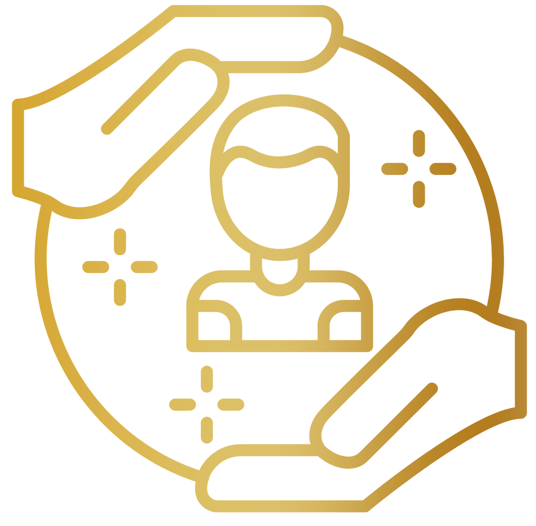 Blurred golden award trophy with no clear details.