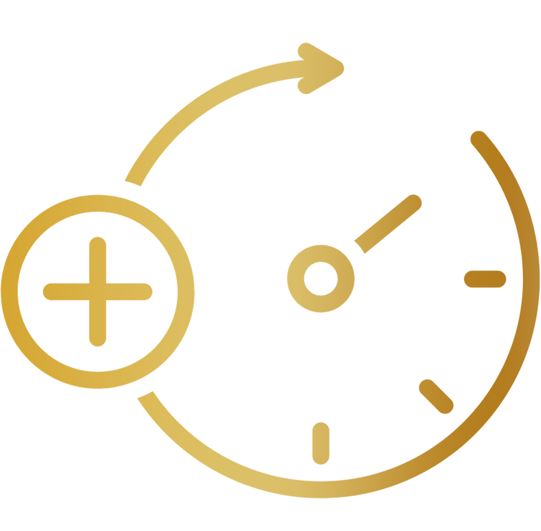 Close-up of a gold-colored Bitcoin logo.