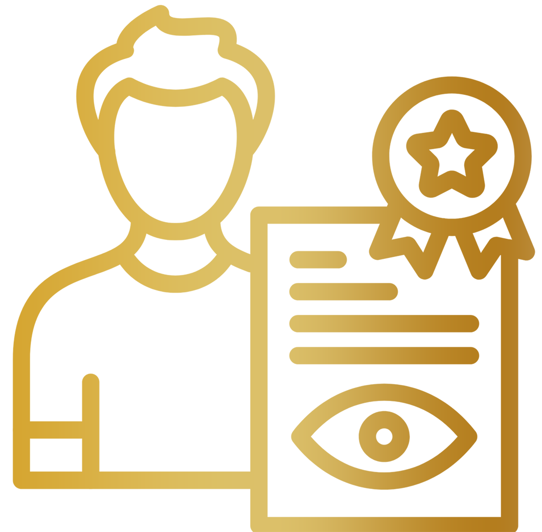 Blurred close-up of a golden object with curved and textured surface.