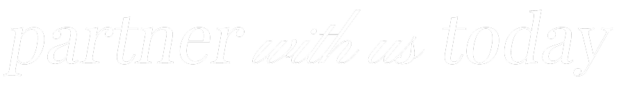 Text reading 'partner with us today' on a black background