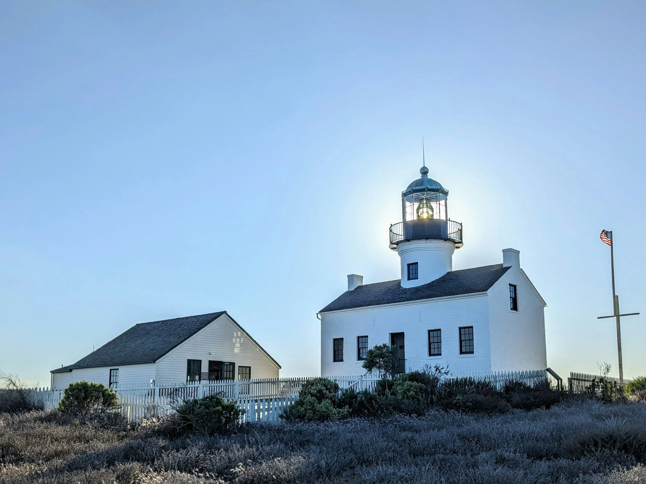 The top of the old Point Loma Lighthouse.