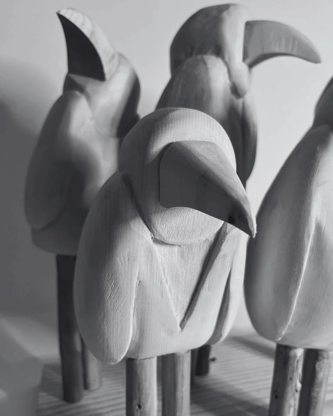 The crows that dominate Norb&rsquo;s Sunshine Coast neighbourhood have long captured his
imagination.

Loud, clever, and mischievous, they became the perfect characters for his
storytelling in wood.

With humour and sharp observation, Norb transforms