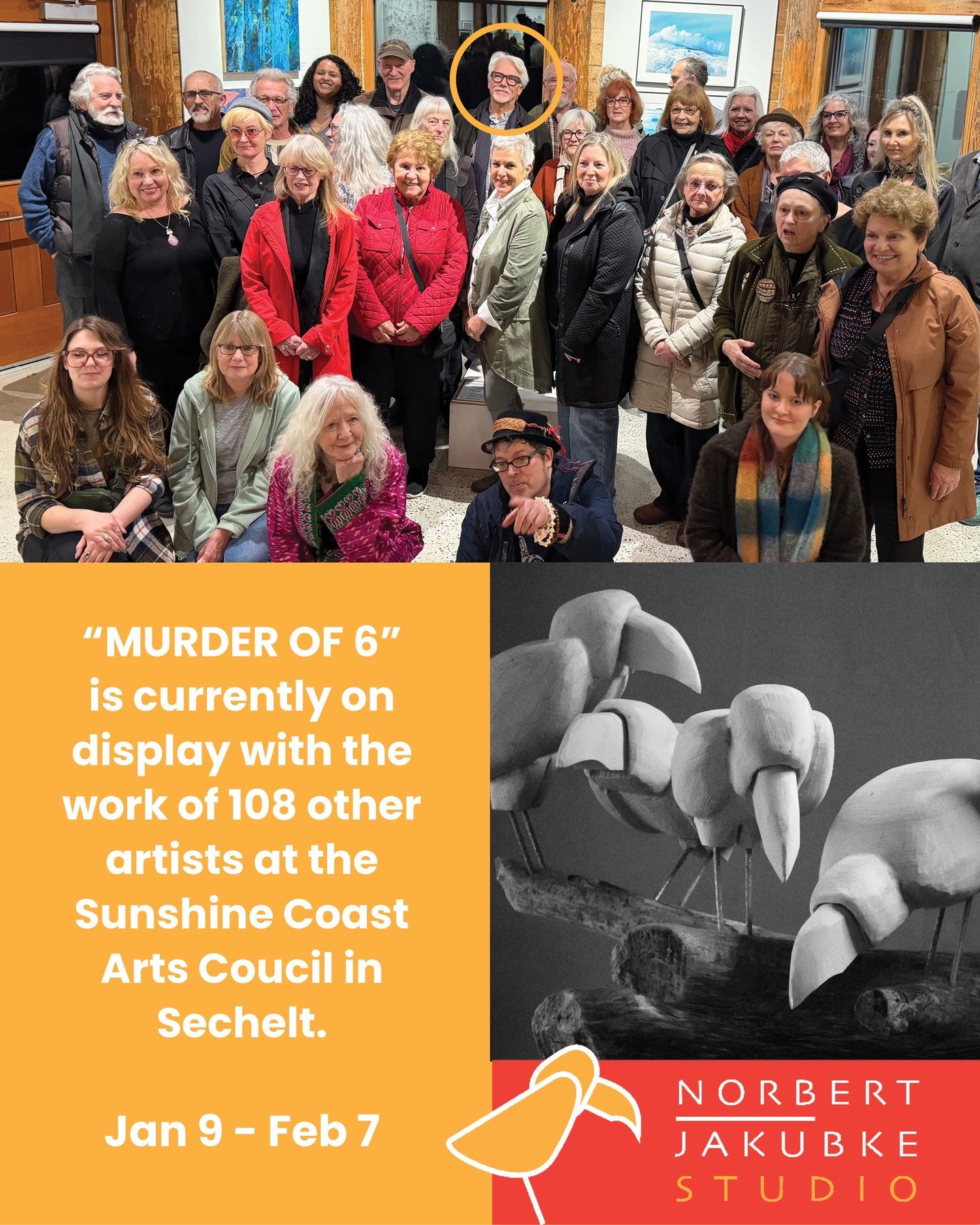 "Friends of the Gallery" is the current exhibition being held at the Sunshine Coast Arts Council. It's located at: 5714 Medusa St, Sechelt BC