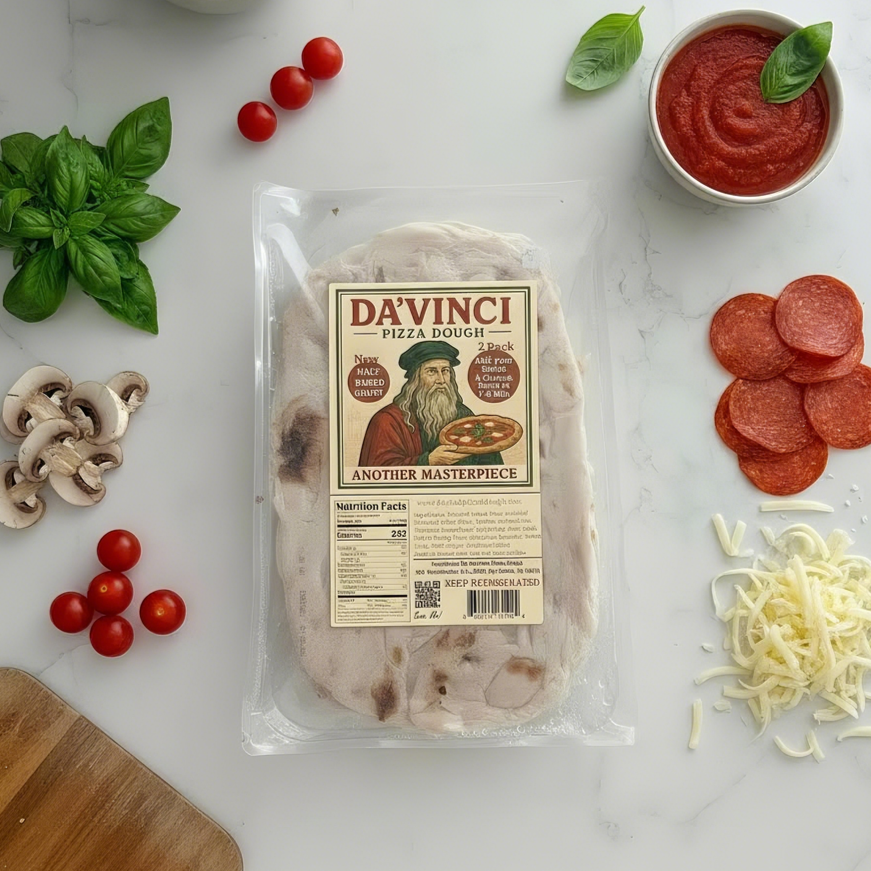 Da'Vinci Pizza Dough  Half Baked Crust