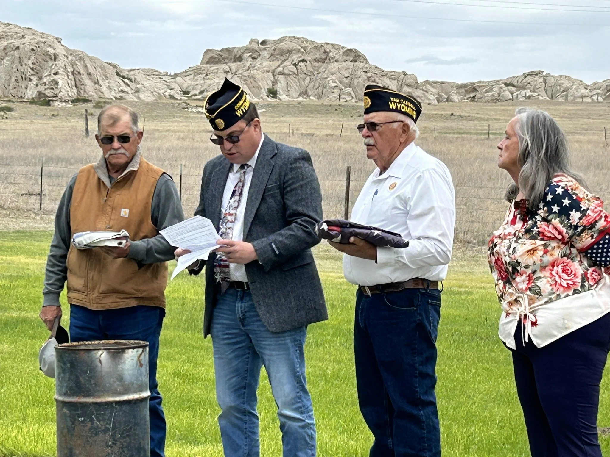 American Legion Post #1 Flag Retirement Ceremony, click for video.
