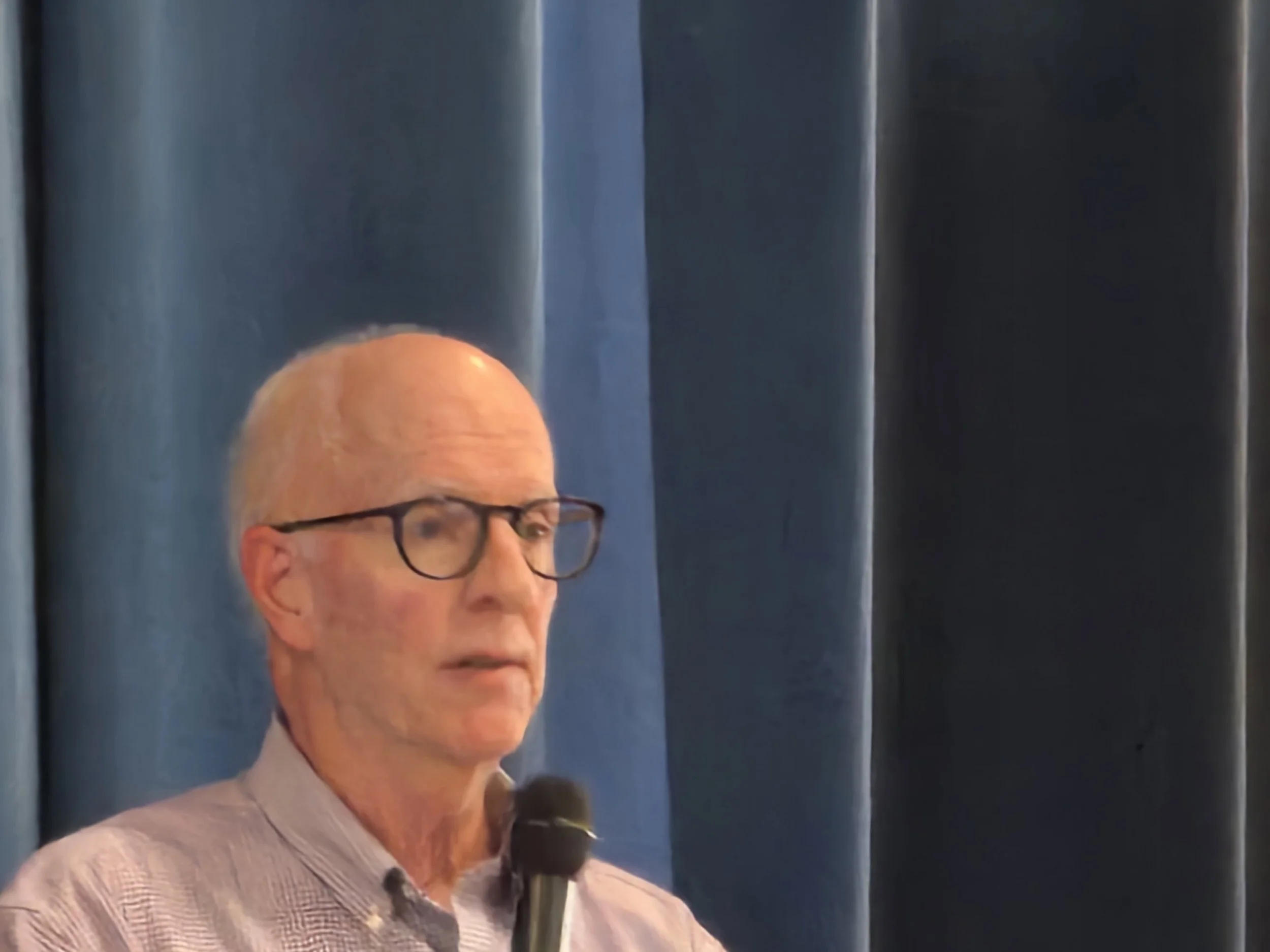 Pastor Dennis Findorff shared history of the Lance Creek Community Church