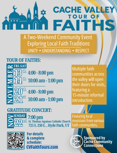 Flyer for Cache Valley Tour of Faiths