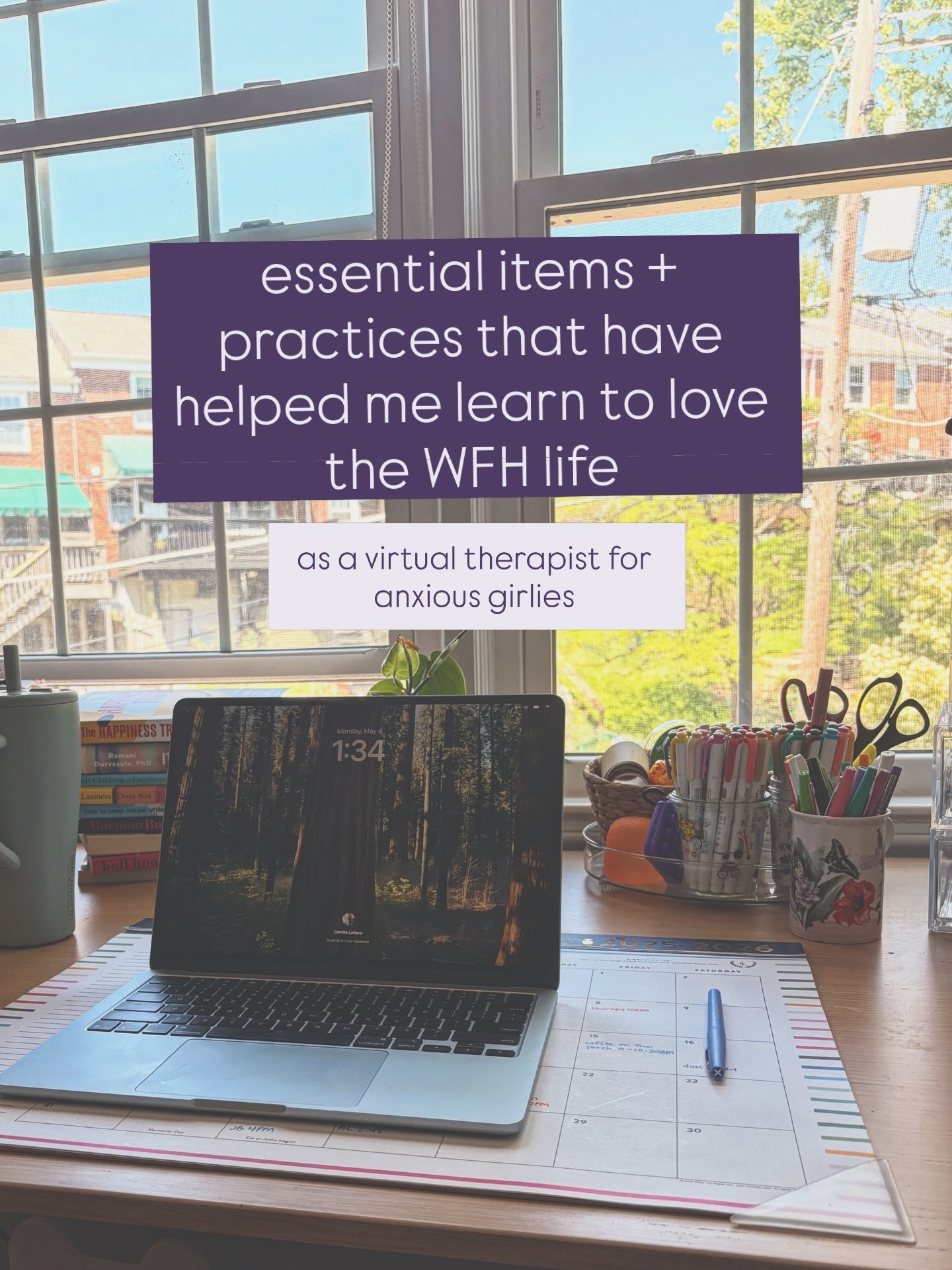 As someone who worked in school social work/school-based therapy for 8 years, I was worried about hating working from home. I was used to the school day structure, a busy, loud work environment, and a lot of face to face interaction. I worried I woul