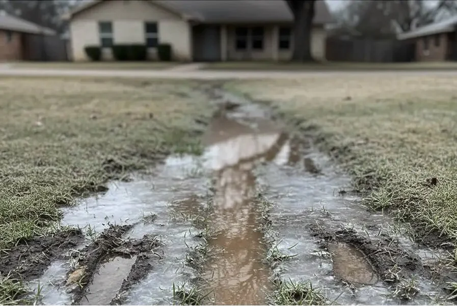 Winter storm drainage issues
