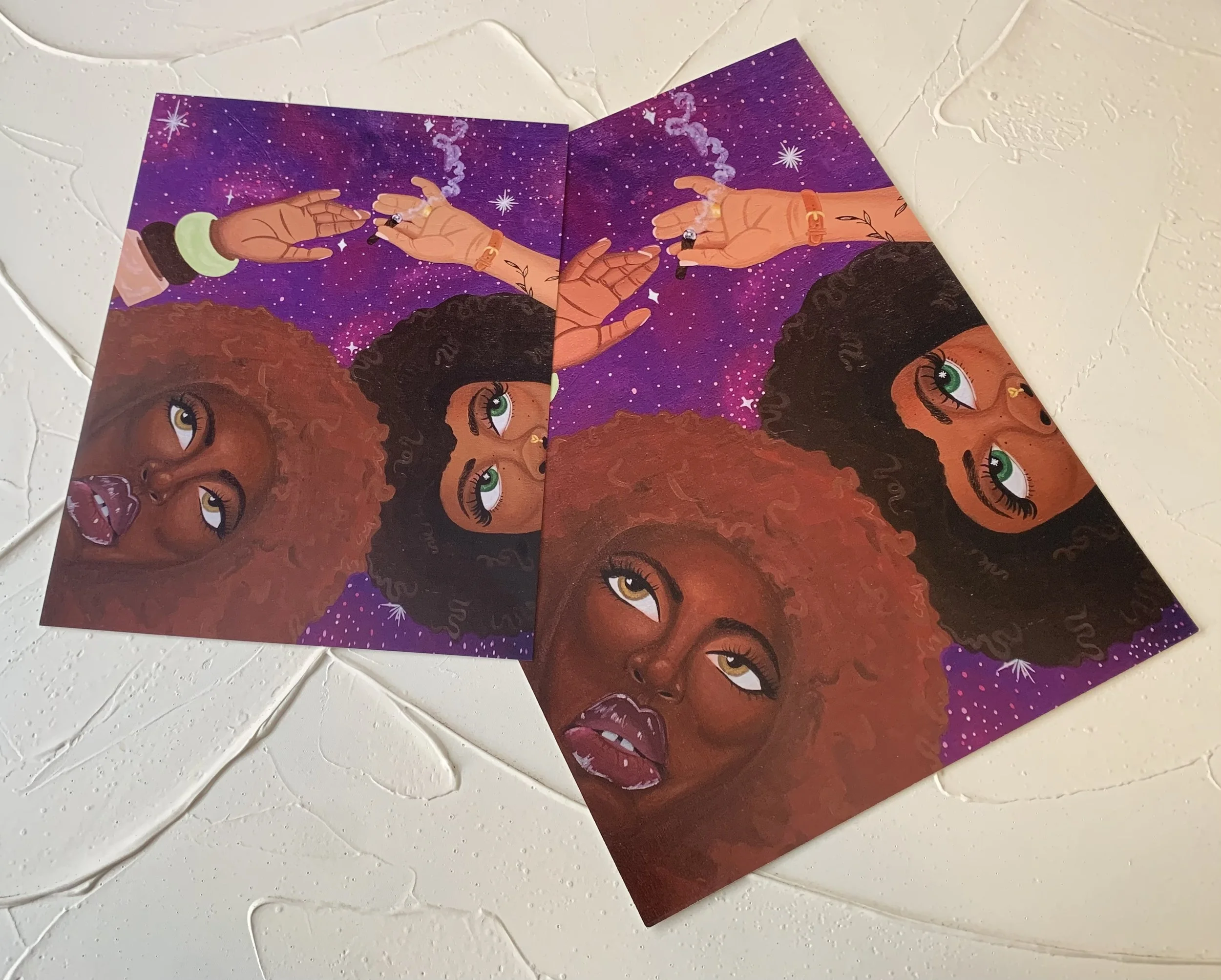 "Head in the clouds"- Black women wall art print