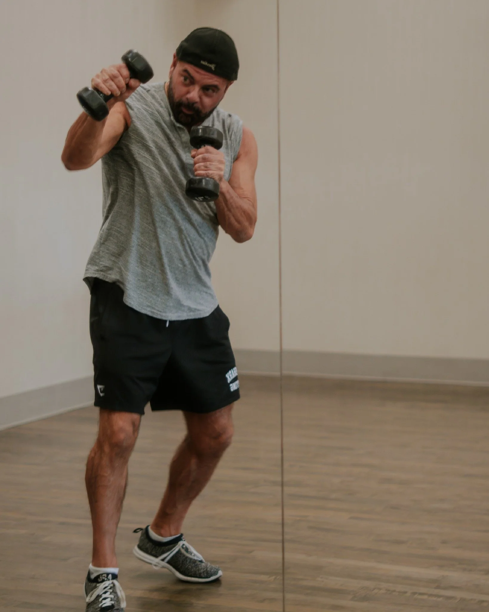 Even on the road, the routine comes with me.

Found a gym during my business trip in Tucson &mdash; nothing fancy, just enough iron and space to reset my mind. Because if I skip training, I feel it immediately and the day tilts off-balance.

I think 