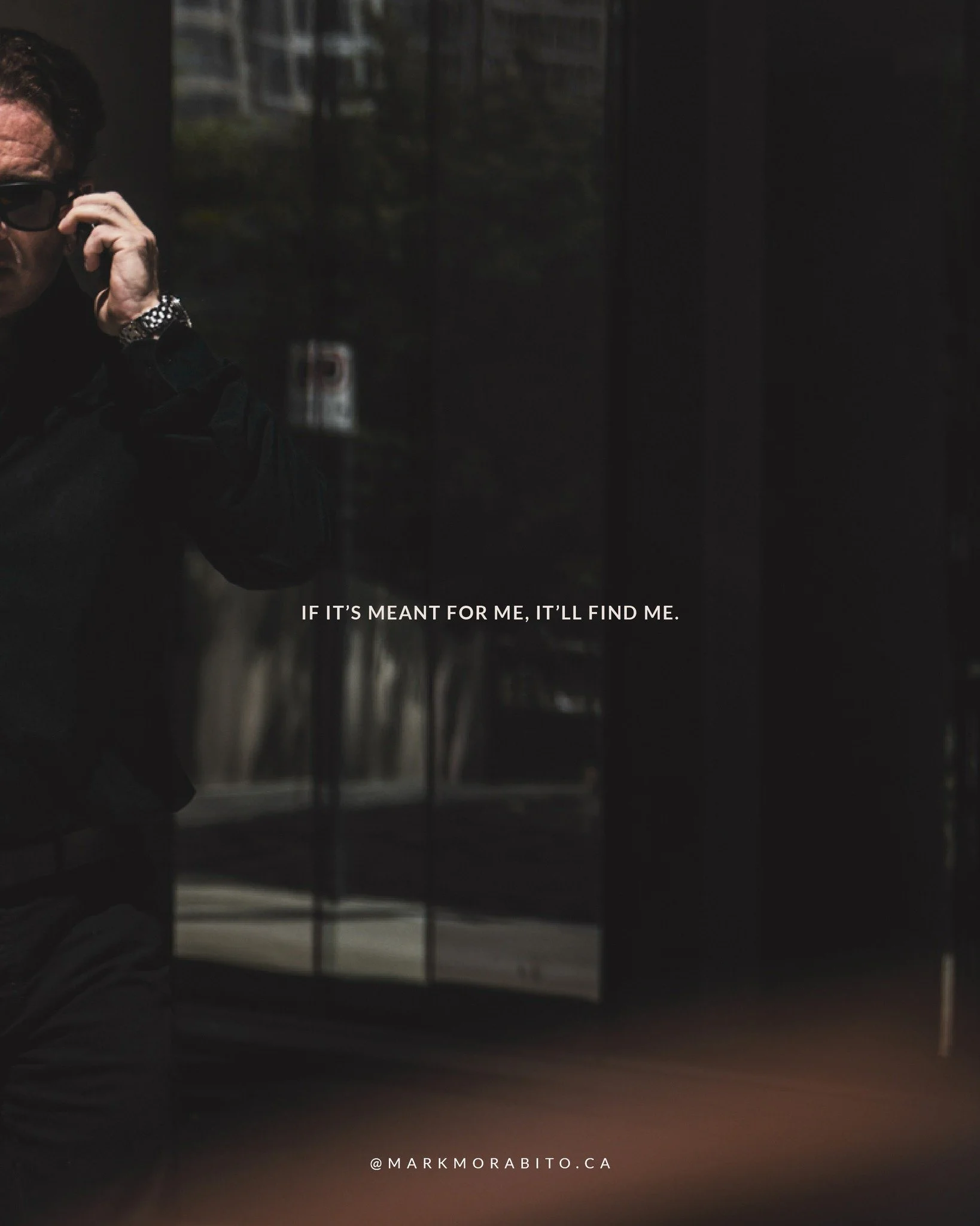 If it&rsquo;s meant for me, it&rsquo;ll find me.

Not because I sit still, but because I move in the direction of my own becoming.
The right things have a way of catching up &mdash;
aligned, unforced, and perfectly timed.

#manifesting #alignment #so