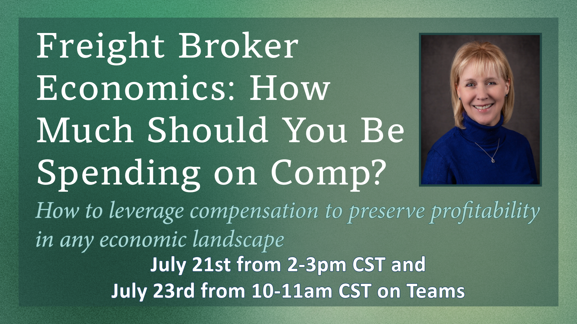 freight broker economics: how much should you be spending on comp? how to leverage compensation to preserve profitability in any economic landscape