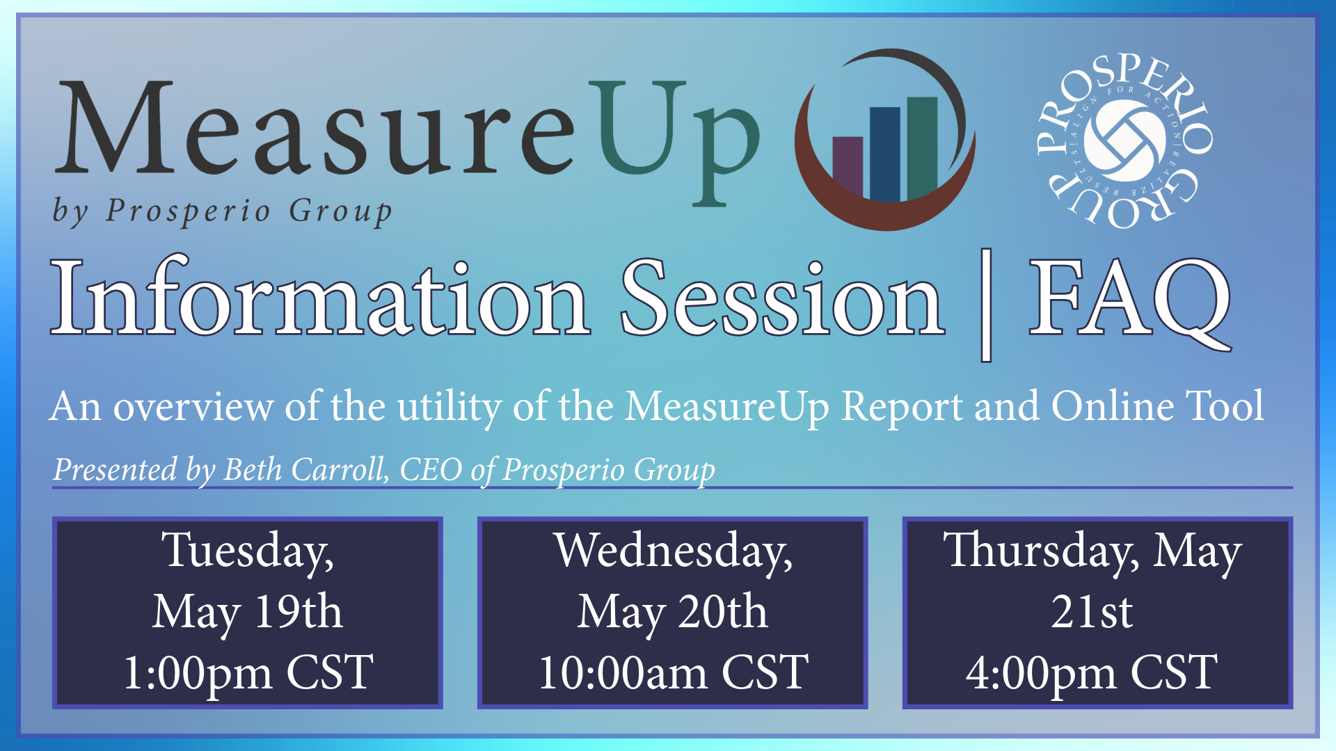 MeasureUp incentive and salary survey tool information session flyer