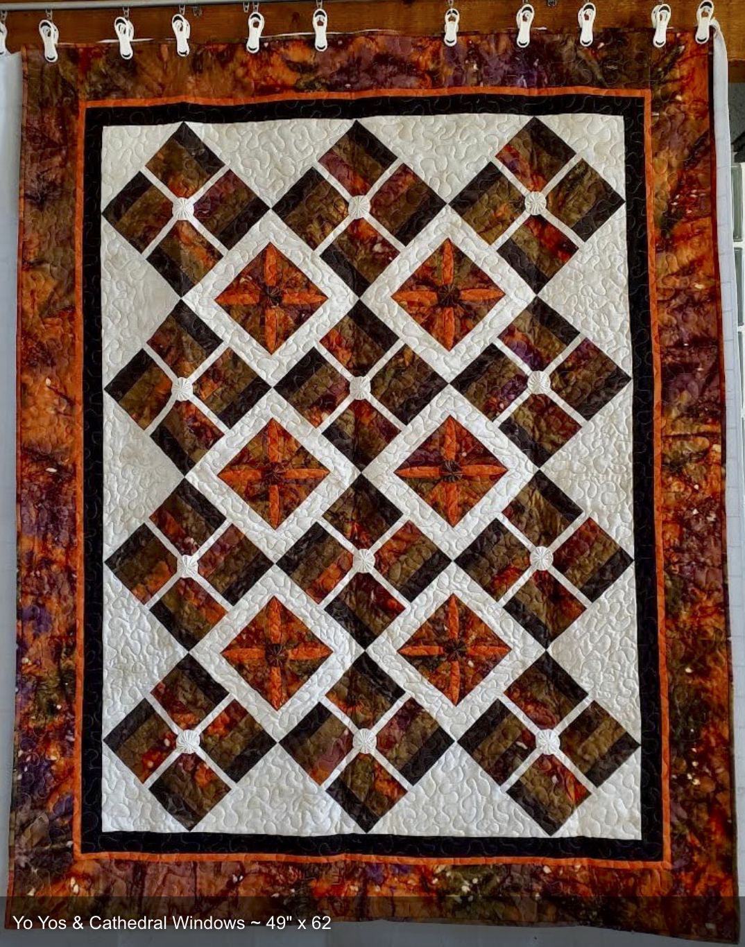 Yo Yos & Cathedral Windows 49" x 62"