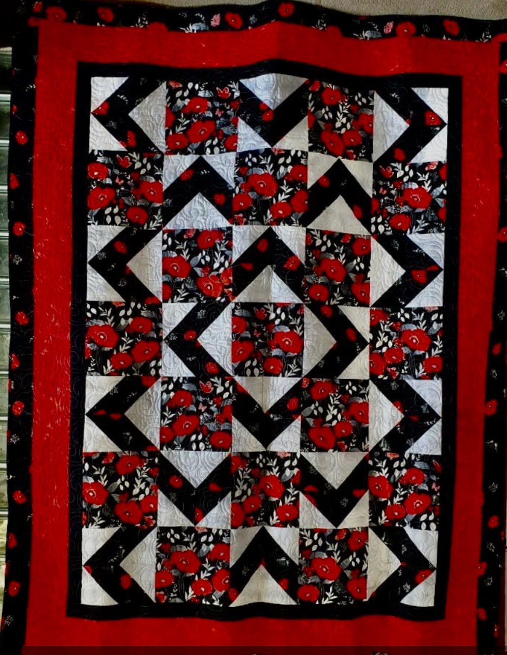 Walk About Poppies 69" x 88"
